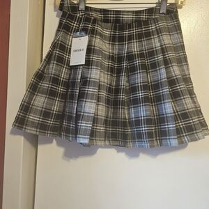Forever 21 Black and White Plaid Mini Skirt